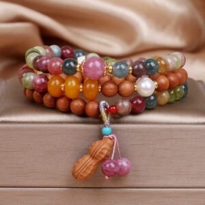 Tourmaline Bracelet - Lily of the Valley & Peanut Lucky Charm