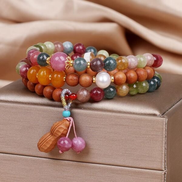 Tourmaline Bracelet - Lily of the Valley & Peanut Lucky Charm