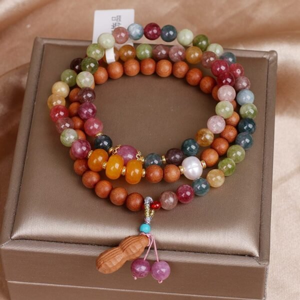Tourmaline Bracelet - Lily of the Valley & Peanut Lucky Charm