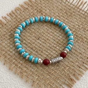 Feng Shui Turquoise Bodhi Bracelet for Wealth & Spiritual Growth