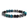 Blue Tiger Eye and Black Obsidian Bracelet for Fengshui Protection & Grounding