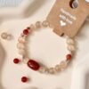 Cat's Eye Red Agate Bracelet for Protective Energy & Good Fortune