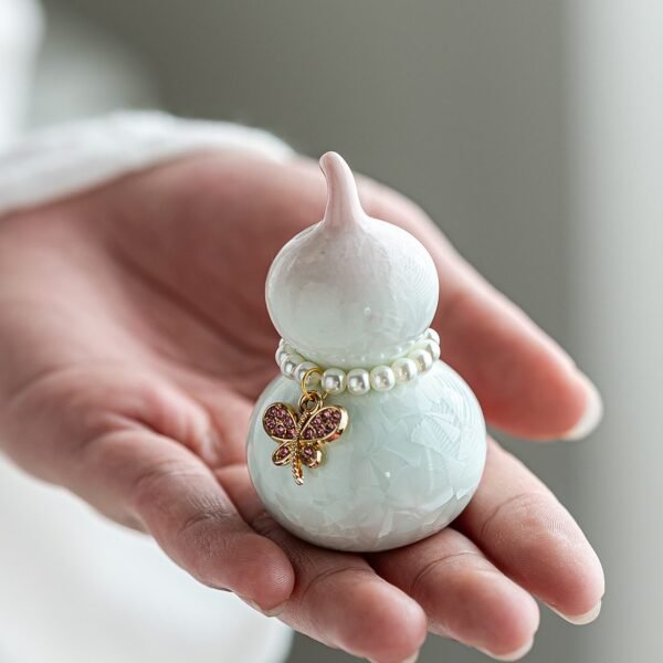 Health & Good Luck Feng Shui Ceramic Gourd Home Decoration