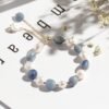 Blue Aventurine & Pearl Bracelet for Luck, Wealth & Calm