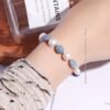 Blue Aventurine & Pearl Bracelet for Luck, Wealth & Calm