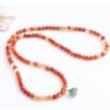 Red Agate Bracelet with Lotus Pod & Tassel for Abundant Love