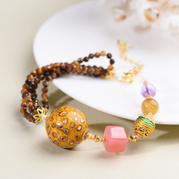 tibet tiger eye bracelet 2 Tibetan Talisman Bracelet Harmonize Energy & Attract Fortune with Sacred Lacquer Beads