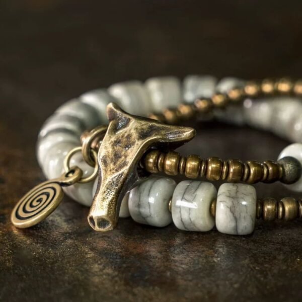 Ox Head Skull Bracelet for Men - Feng Shui Career & Success