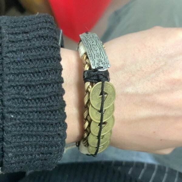 Tai Sui & Five Emperor Coins Protection Bracelet Feng Shui Amulet