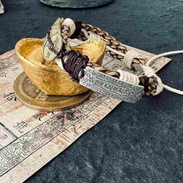 Tai Sui & Five Emperor Coins Protection Bracelet Feng Shui Amulet