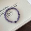 S925 Sterling Silver Amethyst Charoite Bracelet for Healing & Protection