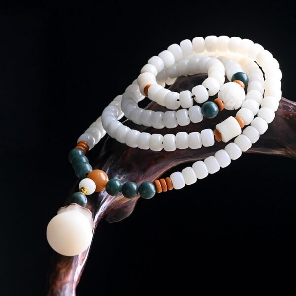 108 Bodhi Seed Mala with Money Bag Pendant for Fortune & Blessings