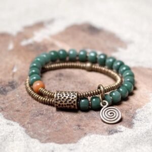 bodhi seed tibetan copper bracelet