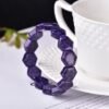 Charoite Palm Worry Stone Bracelet for Wisdom & Inner Strength