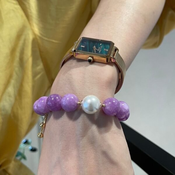 Charoite Pearl Bracelet for Transformation & Purity