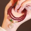 Garnet Peace Buckle Bracelet for Safe Passion & Harmonious Love