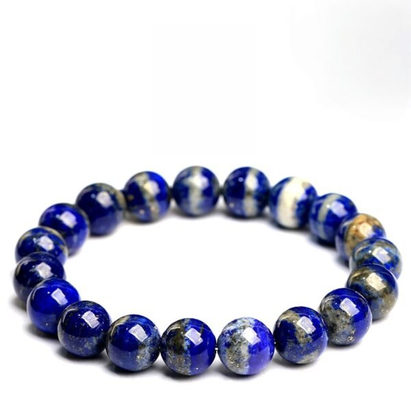 Blue White Porcelain Lapis Lazuli Bracelet for Imperial Wisdom & Protection