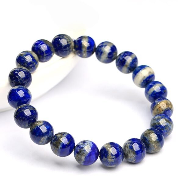 Blue White Porcelain Lapis Lazuli Bracelet for Imperial Wisdom & Protection