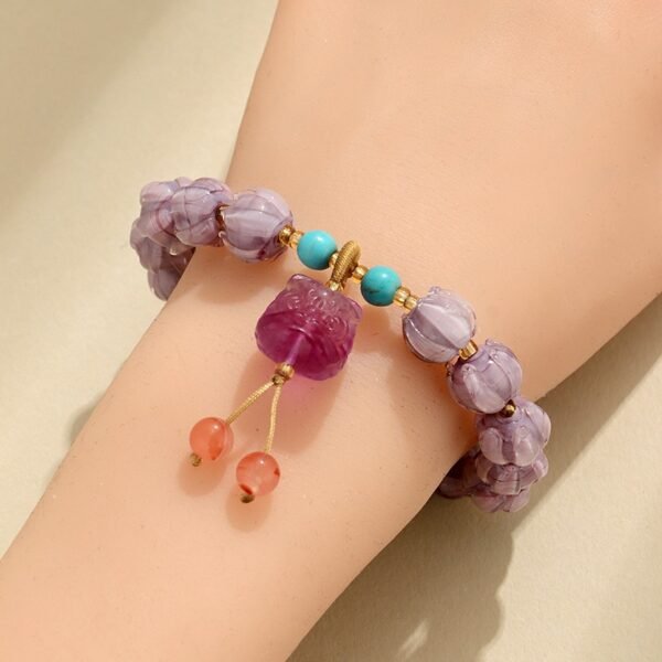 Lion dance bracelet Protection & Spiritual Peace Lion Dance Pendant Lotus Bodhi Bracelet