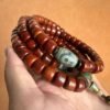 MALA 1 Tibetan Yak Bone 108 Mala with Dzi Bead for Protection