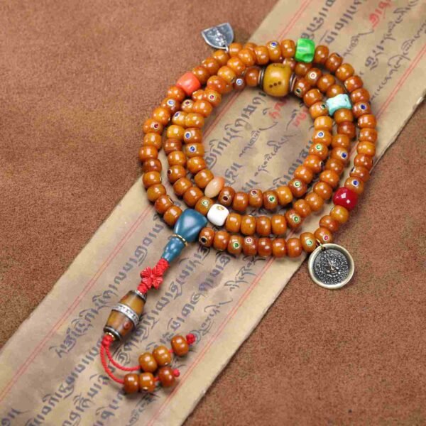 Tibetan Camel Bone 108 Mala for Wisdom & Spiritual Grounding