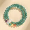 Malachite bracelet Blue Chalcedony Amethyst Malachite Bracelet for Emotional Healing