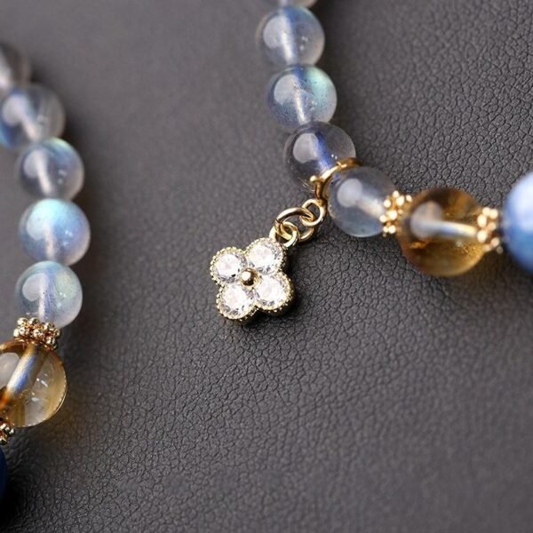 Moonstone Kyanite Bracelet for Third Eye Activation & Dream Work