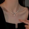 Aquamarine Pearl Balance Necklace