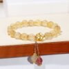 Plum Blossom Rutilated Quartz Bracelet for Wealth