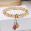 Plum Blossom Rutilated Quartz Bracelet for Wealth