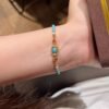 Turquoise Pearl Red Agate Bracelet for Protection & Abundance