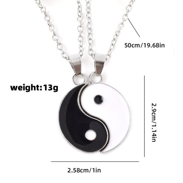 Yin Yang Bagua Couple Necklaces for Relationship Harmony