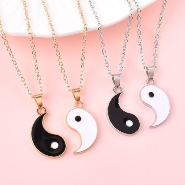 Yin Yang Bagua Couple Necklaces for Relationship Harmony
