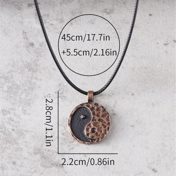 Bagua Yin Yang Alloy Necklace for Taoist Wisdom & Spiritual Shield