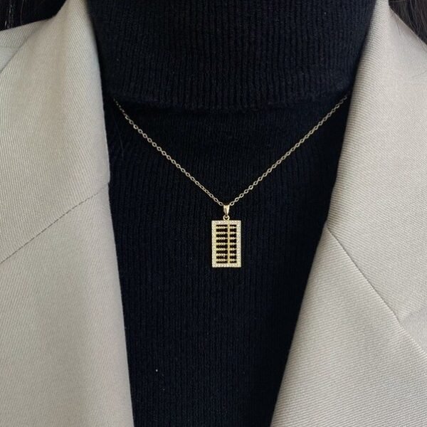 Wealth  & Success S925 Sterling Silver Abacus Necklace