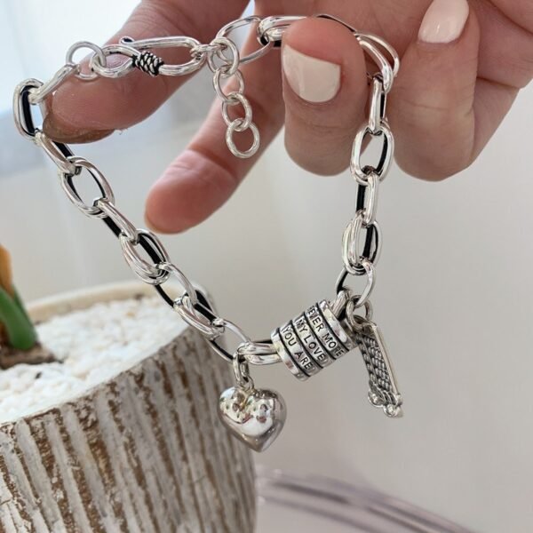 abacus bracelet 3 Heart Abacus Silver Bracelet Attract Balanced Wealth & Emotional Fortune