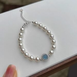 aquamarine pearl bracelet 1 aquamarine pearl bracelet