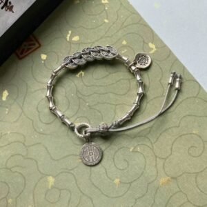 bamboo ancient coin bracelet