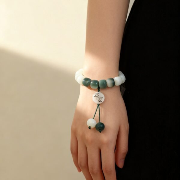 Bodhi Seed Bracelet with Peace Pendant