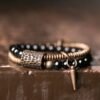 Obsidian Copper Bracelet for Protection & Energy Flow