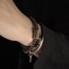 Brass Ebony Wood Bracelet for Grounding & Energy Flow