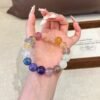 chariote 3 bracelet Charoite, Super 7, Strawberry Quartz Bracelet for Transformation, Abundance & Love