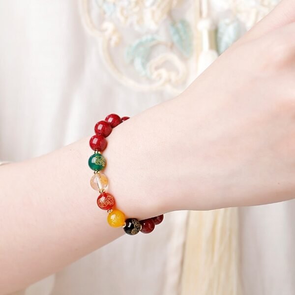 Cinnabar Five God of Wealth Bracelet for Wealth & Protection