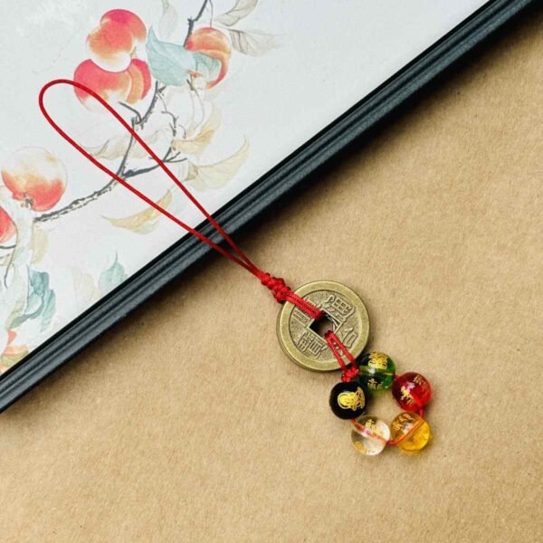 five god of wealth ancient coin Five Gods of Wealth & Emperor Coins Charm