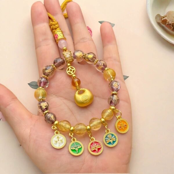 Five God of Wealth Money Bag Purse Charm for Wealth & Financial Security