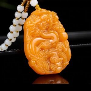huanglong jade dragon pendant