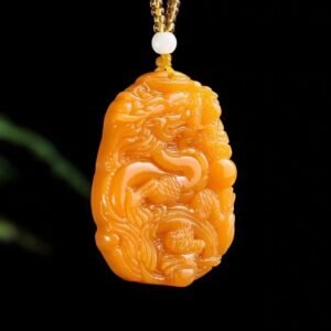 huanglong jade dragon pendant