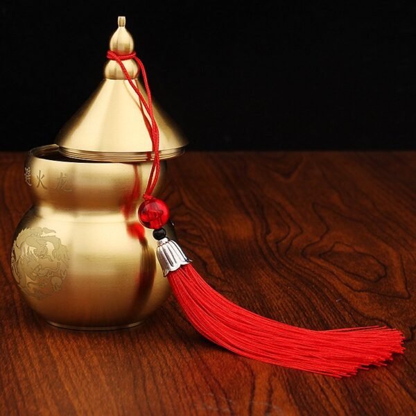 hulu decor 1 Brass Hulu Gourd Ornament for Office & Living Room for Health & Wealth