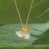 hulu pendant S925 Silver Lotus White Chalcedony Hulu Pendant for Health & Spiritual Peace