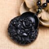 lauging buddha 1 Wealth Buddha Black Obsidian Pendant for Abundance & Prosperity